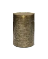 Corbin Metal Side Table - Hammered Gold