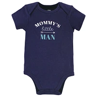 Touched by Nature Baby Boys Hudson Cotton Bodysuits, Mommys Man, 0-3 Months