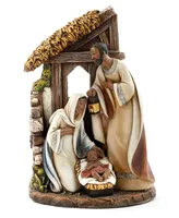 Napco African American Holy Family in Creche Figurine