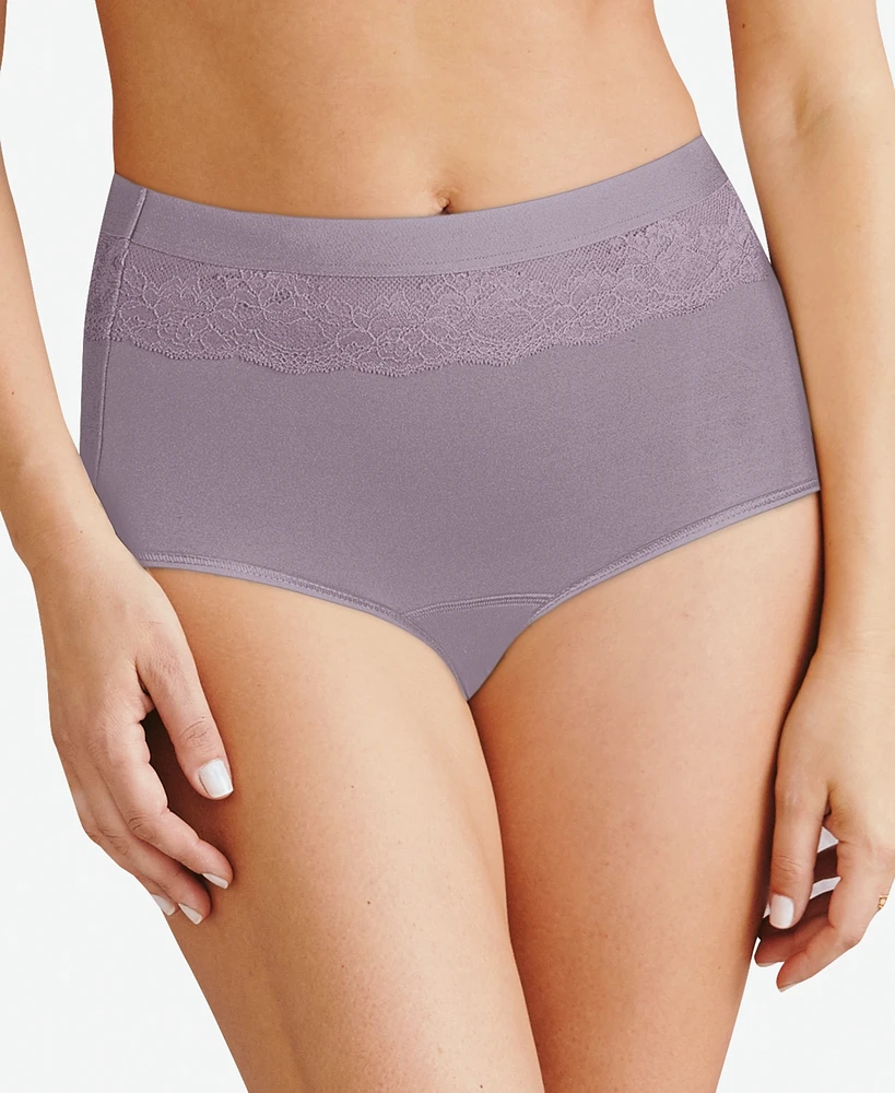 Bali Women's Beautifully Confident Brief Period Underwear With Light Leak Protection DFLLB1