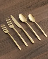Cambridge Silversmiths Beacon Gold Satin 45-Piece Flatware Set, Service for 8