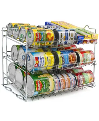 Sorbus Stackable Can Organizer - Silver