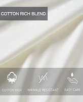 Nautica Solid Cotton Rich Blend Fitted Sheet