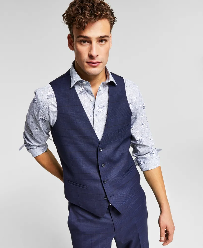 Bar Iii Men's Slim-Fit Wool Suit Vest, Created for Macy's