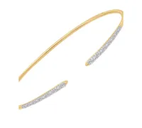 Wrapped Diamond Skinny Cuff Bangle Bracelet (1/4 ct. t.w.) in 14k Gold, Created for Macy's