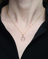 Wrapped Diamond Tree 20" Pendant Necklace (1/10 ct. t.w.) in 14k Yellow or Rose Gold, Created for Macy's