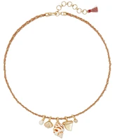 Kendra Scott 14k Gold-Plated Sea-Motif Cord-Wrapped Charm Necklace, 16" + 2" extender