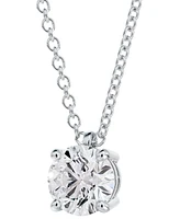 Portfolio by De Beers Forevermark Diamond Solitaire Pendant Necklace (1/2 ct. t.w.) 14k White or Yellow Gold, 16" + 2" extender