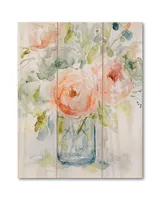 Courtside Market Cabbage Roses I 10.5x14 Board Art