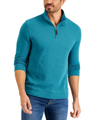 Club Room Men's Birdseye Quarter-Zip Pullover, Created for Macy's