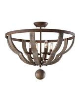 Regina Andrew Frosted Crystal Bead Semi Flush Mount