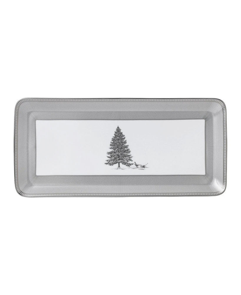 Wedgwood Winter White Sandwich Rectangular Tray, 13.4"