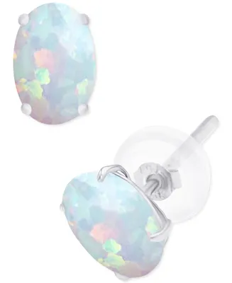 Lab-Created Opal Stud Earrings (3/8 ct. t.w.) Sterling Silver