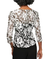 Alex Evenings Embellished Tulle Blouse