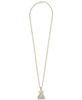 Men's Diamond MoneyBag 22" Pendant Necklace (1/2 ct. t.w.) in 14k Gold-Plated Sterling Silver