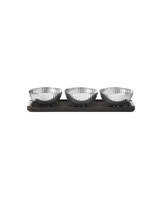 Georg Jensen Bernadotte Bowl and Tray Set, 4 Pieces