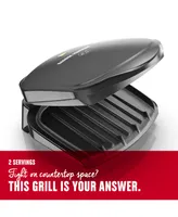 George Foreman 2-Serving Classic Plate Electric Indoor Grill & Panini Press