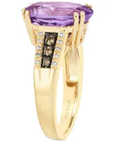 Le Vian Grape Amethyst (3-7/8 ct. t.w.) & Diamond (1/5 ct. t.w.) Statement Ring in 14k Gold