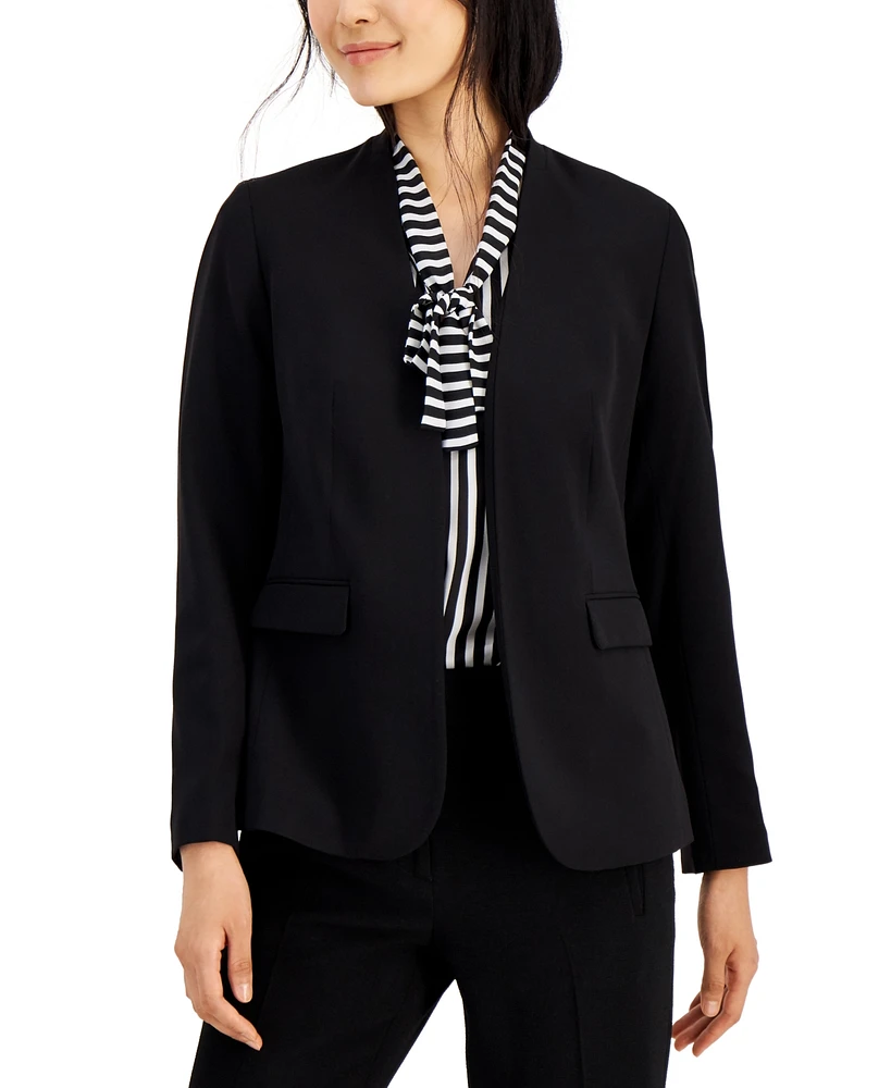 Bar Iii Women's Collarless Open-Front Blazer