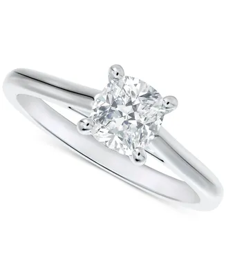 Portfolio by De Beers Forevermark Diamond Cushion-Cut Cathedral Solitaire Engagement Ring (1/2 ct. t.w.) in 14k White Gold