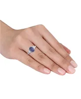 Tanzanite (2 ct. t.w.) & Diamond (5/8 Ring 14k White Gold