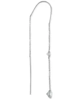 Giani Bernini Cubic Zirconia Bezel Threader Earrings in Sterling Silver, Created for Macy's
