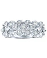 Forever Grown Diamonds Lab-Created Diamond Cluster Ring (1/2 ct. t.w.) in Sterling Silver