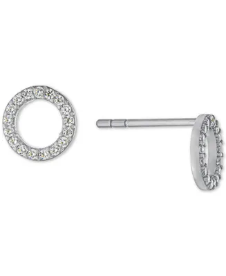 Giani Bernini Cubic Zirconia Circle Stud Earrings in Sterling Silver, Created for Macy's