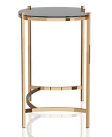 Havford Glass Top Console Table - Gold