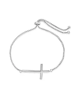 Women's Polished Cross Bolo Bracelet