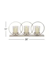 Contemporary Candle Holder - Silver