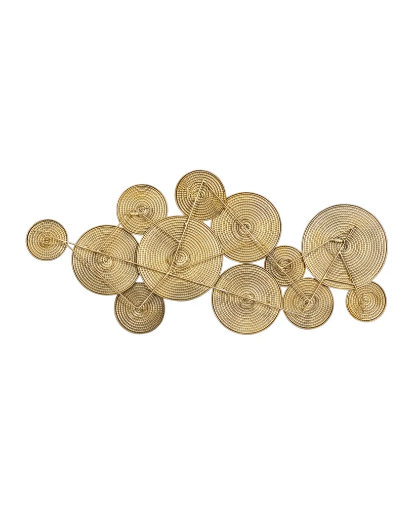 CosmoLiving by Cosmopolitan Contemporary Wall Decor - Gold