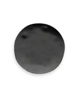 Tarhong Planta Matte Black Melamine Salad Plates, Set Of 6