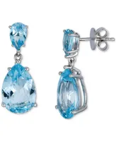 Blue Topaz Pear Drop Earrings (14-3/8 ct. t.w.) Sterling Silver (Also Pink Amethyst)