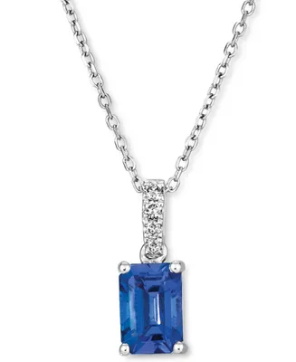 Le Vian Blueberry Tanzanite (3/4 ct. t.w.) & Vanilla Diamond (1/20 ct. t.w.) Pendant Necklace in 14k White Gold