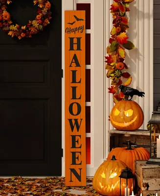 Glitzhome 60" Wooden Happy Halloween Porch Sign