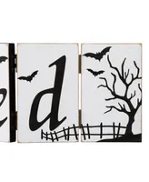 Glitzhome 20" L Halloween Wooden Hinged Table Sign