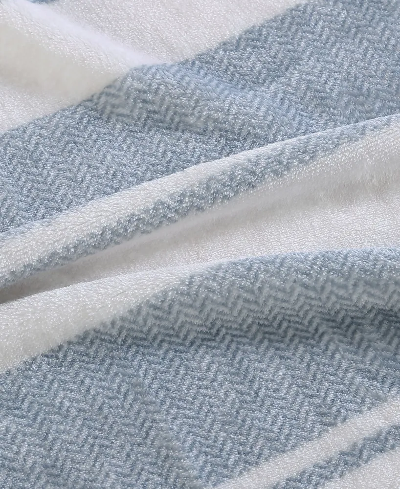 Eddie Bauer Stones Stripe Ultra Soft Plush Blanket