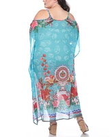 Plus Sheer Maxi Caftan