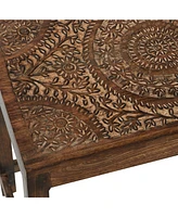 Wood Eclectic Accent Table