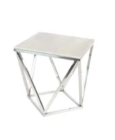 Modern Accent Table - Silver