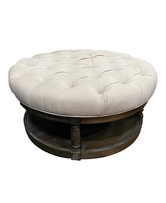 Samuel Tufted Upholstered Round Ottoman