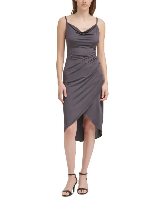 GUESS V-Neck Asymmetrical Dress - Macy's