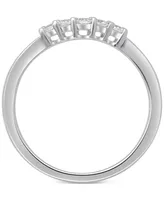 Diamond Curved Anniversary Ring (1/3 ct. t.w.) 14k White Gold