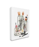 Stupell Industries Fashion Brand Makeup in Mason Jars Glam Design Stretched Canvas Wall Art, 16" x 20" - Multi