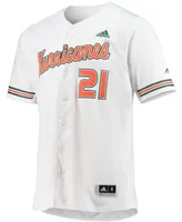 Men's White Miami Hurricanes Replica Baseball Jersey