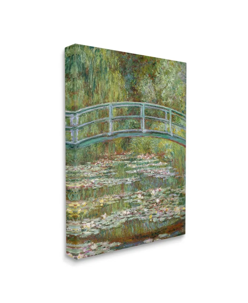 Stupell Industries Bridge over Lilies Monet Classic Painting Stretched Canvas Wall Art, 16" x 20" - Multi