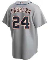 Men's Miguel Cabrera Gray Detroit Tigers Road Replica Player Name Jersey
