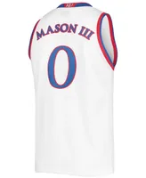 Men's Big and Tall Frank Mason Iii White Kansas Jayhawks Commemorative Classic Basketball Jersey