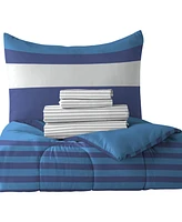 Dream Factory Rugby Stripe -Pc. Comforter Set